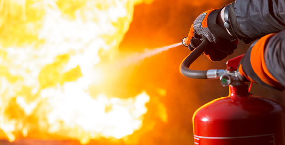 brand,pulversläckare