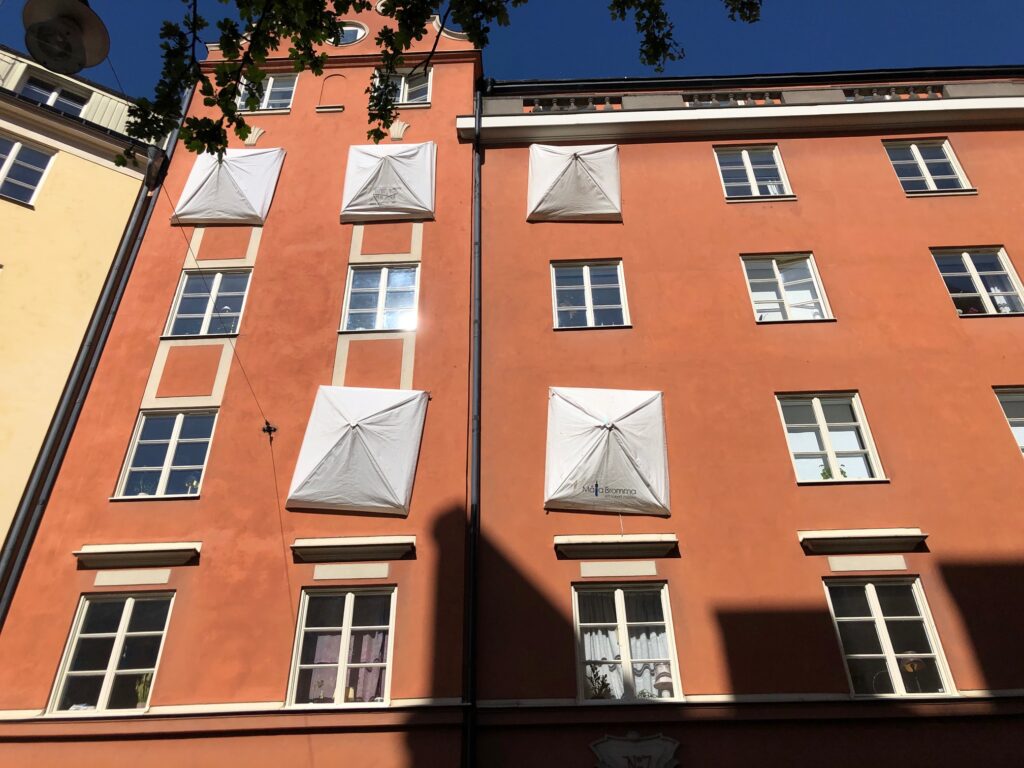 Fasad, fönsterrenovering.